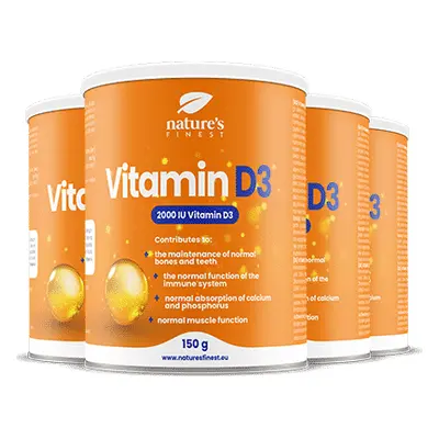 Witamina D3 3+1 | Jakościowy Vitamin D3 | "Słoneczna Witamina" | Zdrowe kości | Zęby | Mięśnie |