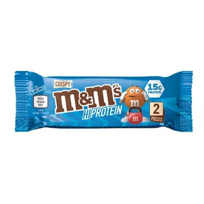 Mars Baton M&M's Crispy HIProtein Bar - 52g - Crispy Milk Chocolate - Batony