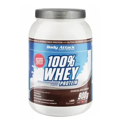 BODY ATTACK 100% Whey Protein - 900g - Chocolate Cream - Odżywki białkowe