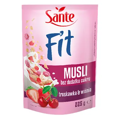 SANTE Fit Musli Bez Cukru - 225g - Truskawka Wiśnia - Kategoria tymczasowa