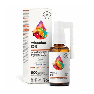 AURA HERBALS Witamina D3 Dla Dzieci MCT - Areozol - 50ml