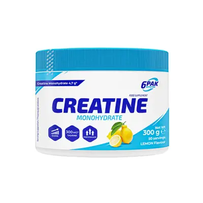 6PAK Creatine Monohydrate - 300g - Lemon - Kreatyny