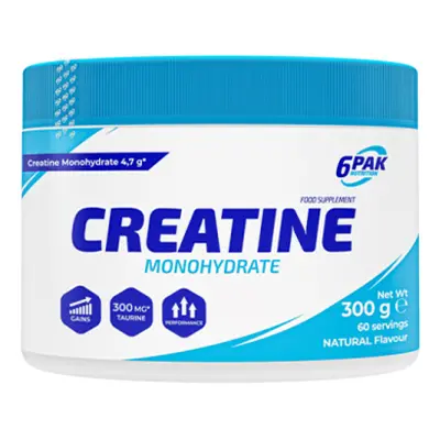 6PAK Creatine Monohydrate - 300g - Natural - Kreatyny