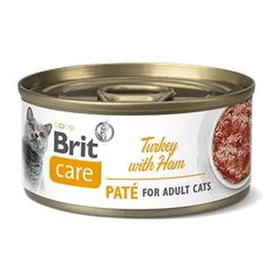 Brit Care Cat Adult Pasztet z Indykiem/Szynką