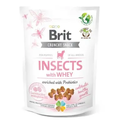 Brit Crunchy Snack Insects Puppy Whey enriched with Probiotics