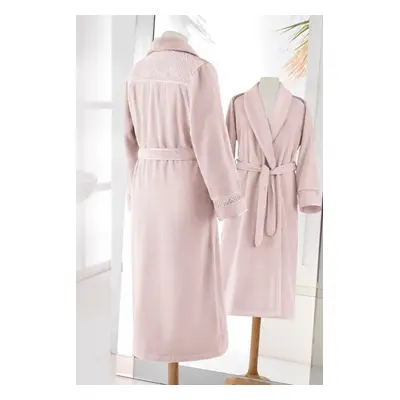 Damski elegancki szlafrok QUEEN w ozdobnym opakowaniu XL Lila