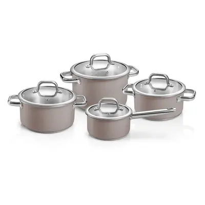 Komplet garnków DELIGHT Taupe, 8 części