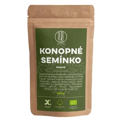 BrainMax Pure Nasiona konopi, łuskane BIO, 500g