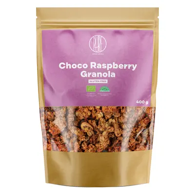 BrainMax Pure Choco Raspberry Granola, granola z czekoladą i malinami, BIO, 400 g