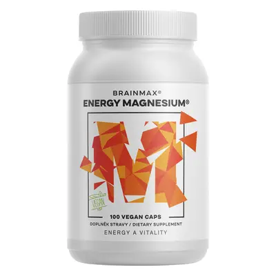 BrainMax Energy Magnesium®, 1000 mg, Jabłczan Magnezu 200 mg, 100 kapsułek