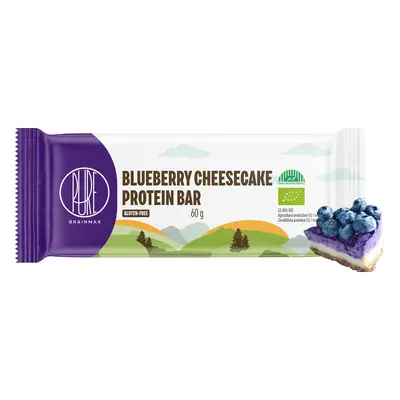 BrainMax Pure Blueberry Cheesecake Protein Bar, Baton proteinowy, Jagodowy sernik, BIO, 60 g