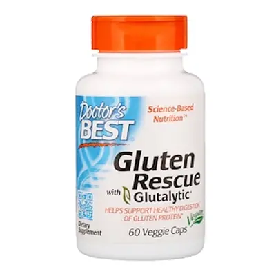 Doctor's Best Gluten Rescue z Glutalytic, 60 kapsułek ziołowych