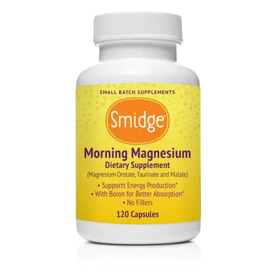 Smidge Morning Magnesium, 3 rodzaje magnezu, 120 kapsułek roślinnych