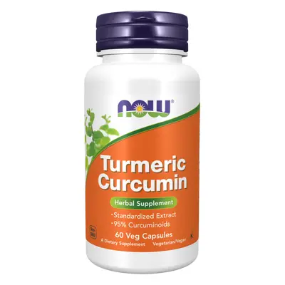 Now® Foods NOW Turmeric Curcumin, standaryzowany ekstrakt kurkuminy, 60 kapsułek roślinnych