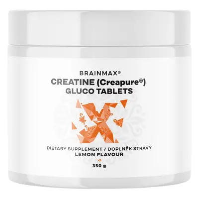 Tabletki BrainMax Creatine Creapure® Gluco, Lemon, Monohydrat kreatyny w tabletkach, cytryna 350