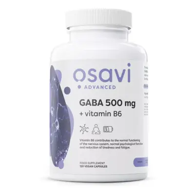 Osavi GABA 500 mg + Witamina B6, 120 kapsułek roślinnych, 120 porcji