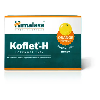 Himalaya Herbals Himalaya Koflet-H Orange, pastylki do ssania o smaku pomarańczowym, 12 pastylek
