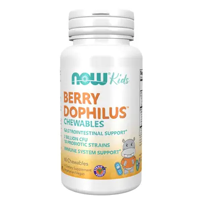 Now® Foods NOW BerryDophilus Kids (probiotyki dla dzieci), 60 pastylek do żucia