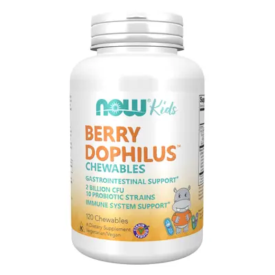 NOW BerryDophilus Kids (probiotyki dla dzieci), 120 pastylek do żucia