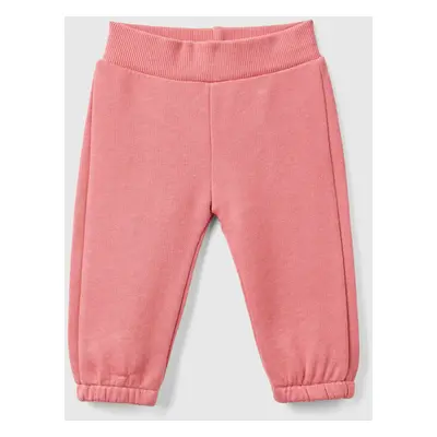 Benetton, Sweatpants In Organic Cotton, size 68, Mauve, Kids