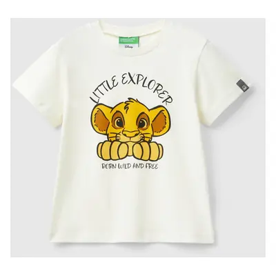 Benetton, Cream White ©disney Simba T-shirt, size 116, Creamy White, Kids