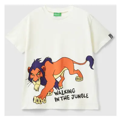 Benetton, Cream White ©disney The Lion King T-shirt, size XL, Creamy White, Kids