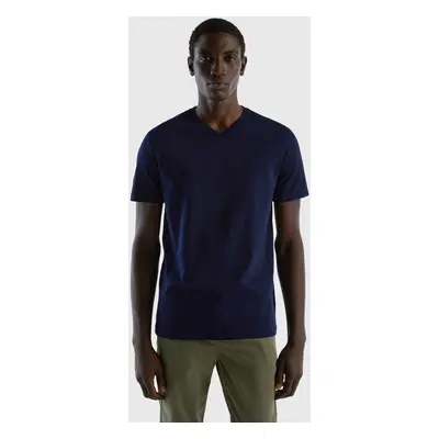 Benetton, Long Fiber Cotton T-shirt, size XS, Dark Blue, Men