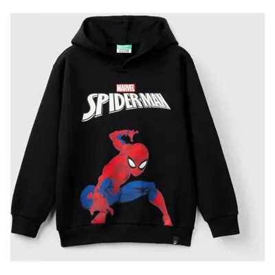 Benetton, Black ©marvel Spiderman Hoodie, size XL, Black, Kids