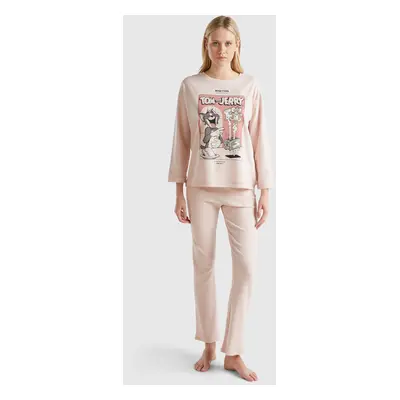 Benetton, Tom & Jerry Pyjamas, size XXS, Soft Pink, Women