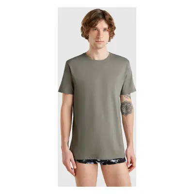 Benetton, Long Fiber Cotton T-shirt, size XL, Light Green, Men