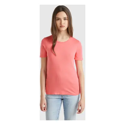 Benetton, Long Fiber Cotton T-shirt, size XS, Fuchsia, Women