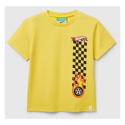 Benetton, Hot Wheels Cotton T-shirt, size 104, Yellow, Kids