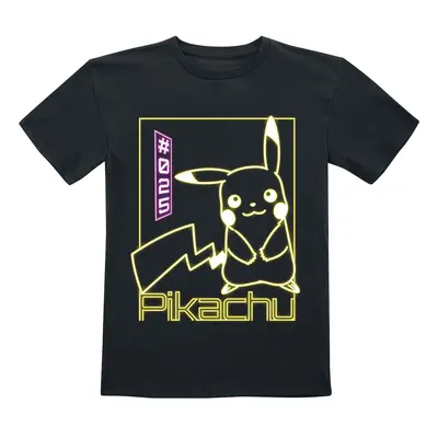 T-Shirt Gaming z Pokémon - Odzież dziecięca i niemowlęca - Kids - Pikachu Neon - Unisex - czarny