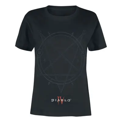 T-Shirt Gaming z Diablo - 4 - Pentagram - M do XXL - Kobiety - czarny