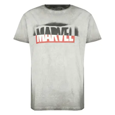 T-Shirt Marvel z Marvel - Graffiti logo - S do M - Mężczyźni - jasnoszary