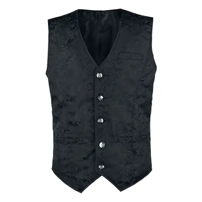 Kamizelka Goth z Altana Industries - Brocade Vest - L do 5XL - Mężczyźni - czarny