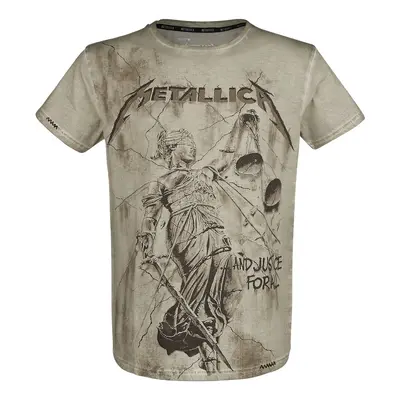 T-Shirt z Metallica - EMP Signature Collection - 5XL - Mężczyźni - khaki