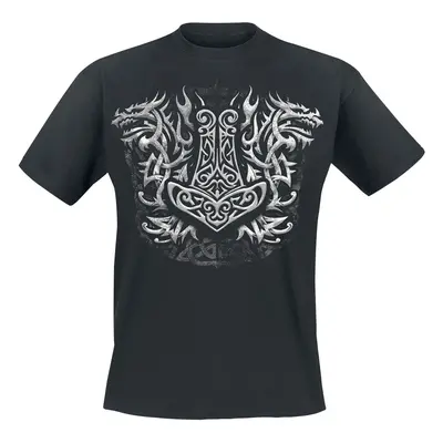 T-Shirt Goth z Axel Herrmann - Viking Hammer - S do M - Mężczyźni - czarny