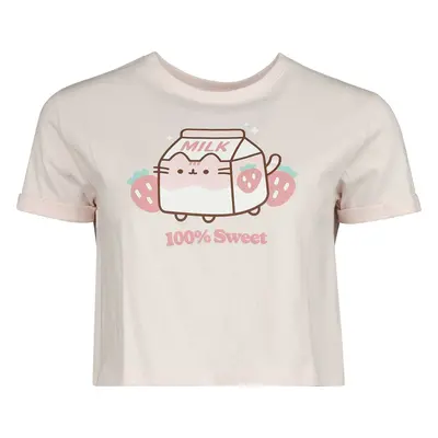 Koszulka sportowa Anime z Pusheen - Strawberry - L do XXL - Kobiety - jasnoróżowy (Light Pink)