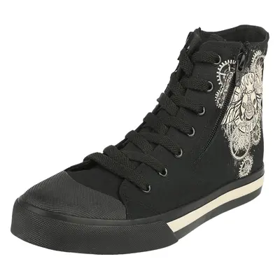 Buty sportowe wysokie Goth z Gothicana by EMP - Trainers with Industrial Beetle Print - EU37 do 