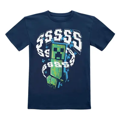 T-Shirt Gaming z Minecraft - Odzież dziecięca i niemowlęca - Kids - Creeper - Unisex - ciemnonie