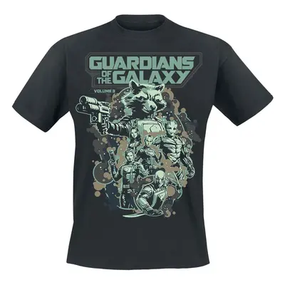 T-Shirt Marvel z Guardians Of The Galaxy - Vol. 3 - Galactic heroes - S do XXL - Mężczyźni - cza