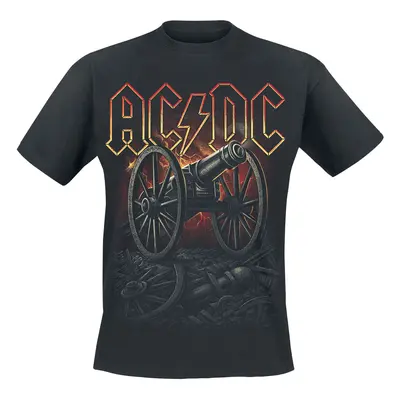 T-Shirt z AC/DC - About To Rock Canon Red - M do XXL - Mężczyźni - czarny