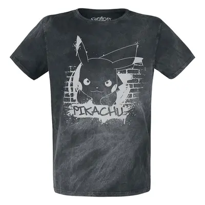 T-Shirt Gaming z Pokémon - Pikachu - Graffiti - S do XXL - Mężczyźni - czarny