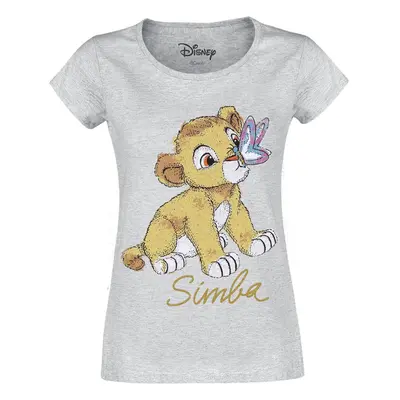 T-Shirt Disney z The Lion King - Simba - Baby - S do XXL - Kobiety - odcienie szarego