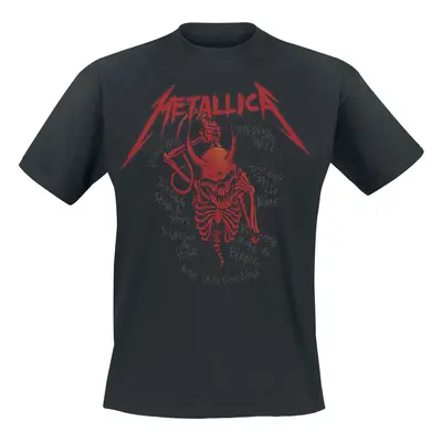 T-Shirt z Metallica - Skull Screaming Red 72 Seasons - S do 5XL - Mężczyźni - czarny