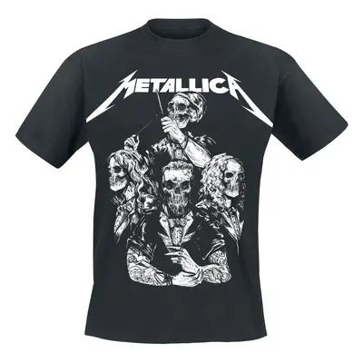 T-Shirt z Metallica - S&M2 Skull Tux - S do XXL - Mężczyźni - czarny