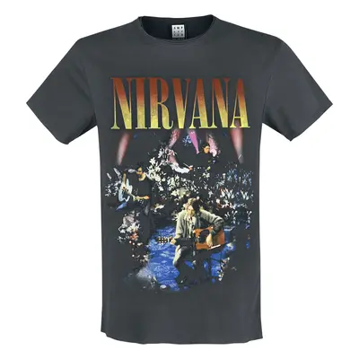 T-Shirt z Nirvana - Amplified Collection - Unplugged In New York - S do 3XL - Mężczyźni - ciemno