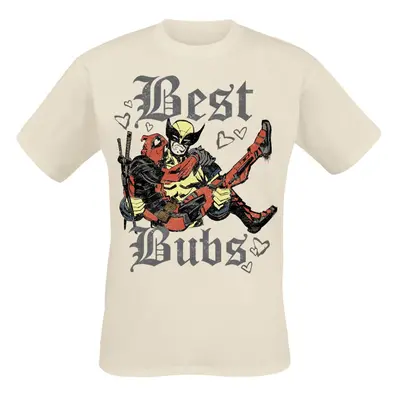 T-Shirt Marvel z Deadpool - Deadpool & Wolverine - Best Bubs - S do XXL - Mężczyźni - kremowy