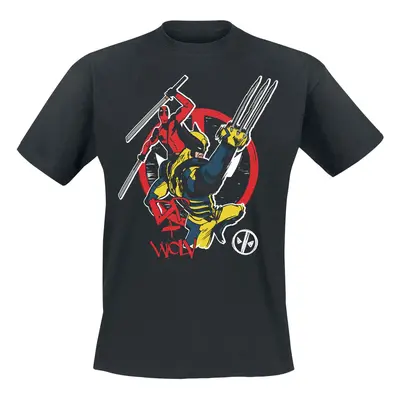 T-Shirt Marvel z Deadpool - Deadpool and Wolverine - M do XXL - Mężczyźni - czarny